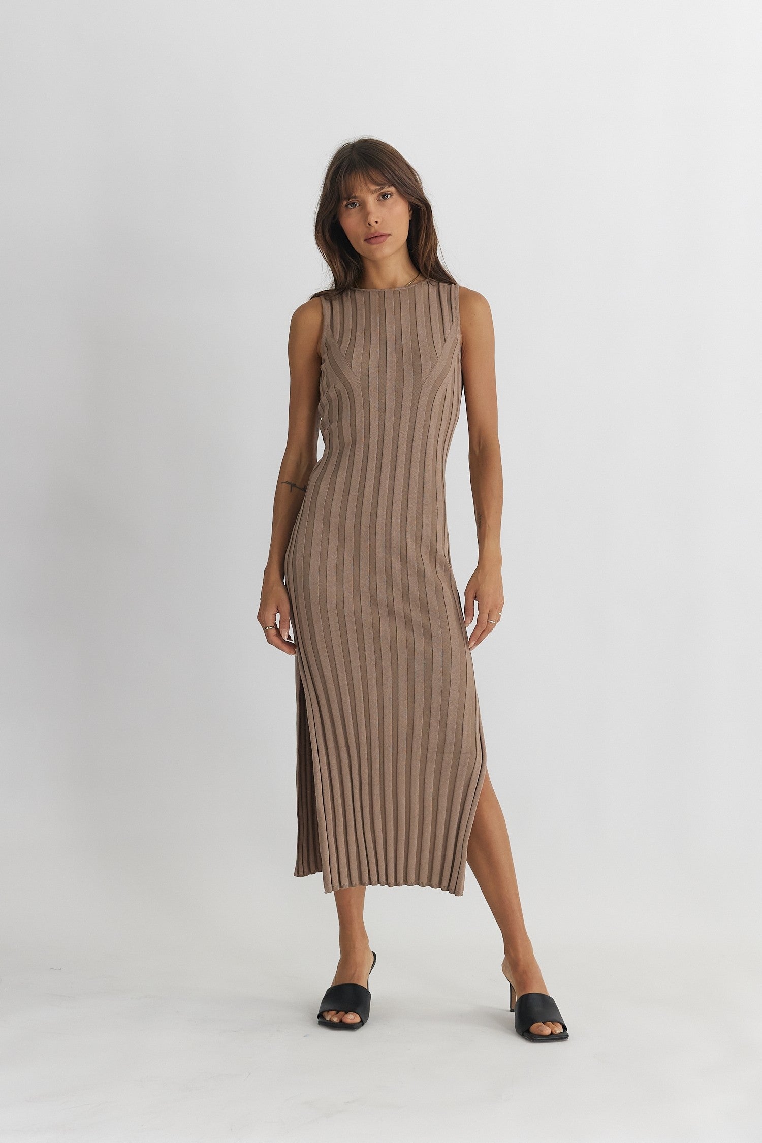 Taupe Midi Dress Lost In It Taupe Midi Dress Lost In It