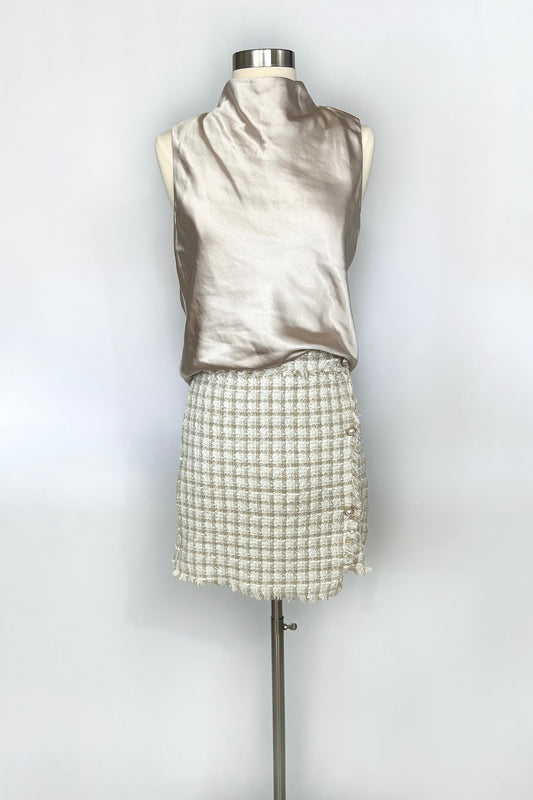 Cream Tweed Skirt